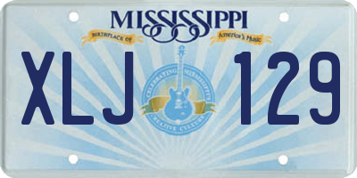 MS license plate XLJ129