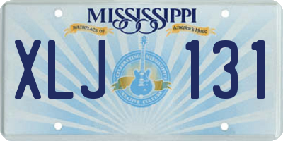 MS license plate XLJ131