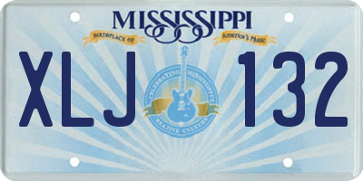 MS license plate XLJ132