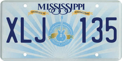 MS license plate XLJ135