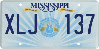 MS license plate XLJ137