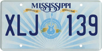 MS license plate XLJ139