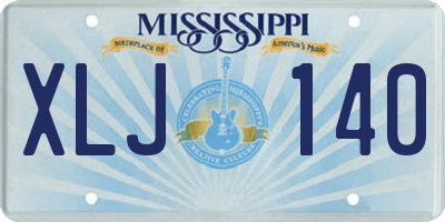 MS license plate XLJ140