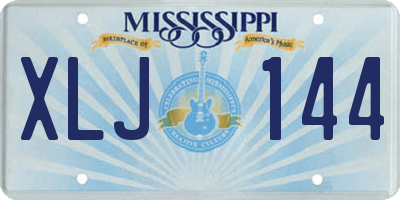 MS license plate XLJ144