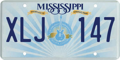 MS license plate XLJ147