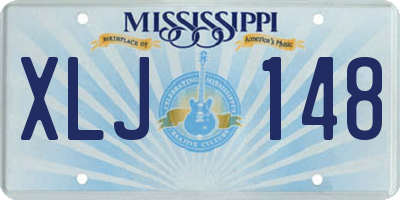 MS license plate XLJ148