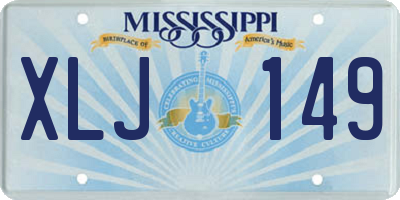 MS license plate XLJ149