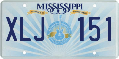 MS license plate XLJ151