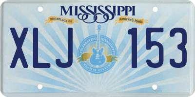 MS license plate XLJ153