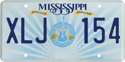 MS license plate XLJ154