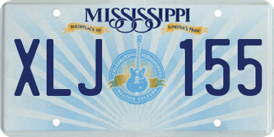 MS license plate XLJ155