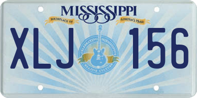 MS license plate XLJ156