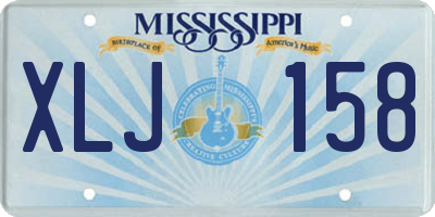 MS license plate XLJ158