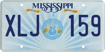 MS license plate XLJ159