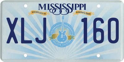MS license plate XLJ160