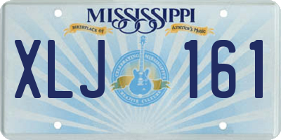 MS license plate XLJ161