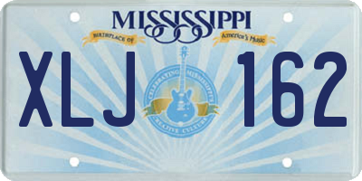 MS license plate XLJ162