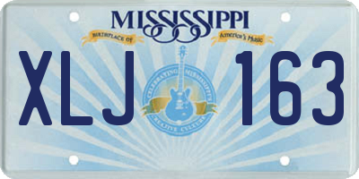 MS license plate XLJ163
