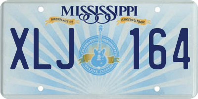 MS license plate XLJ164