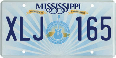 MS license plate XLJ165