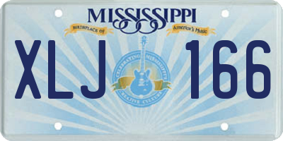MS license plate XLJ166