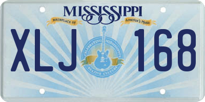 MS license plate XLJ168