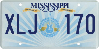 MS license plate XLJ170