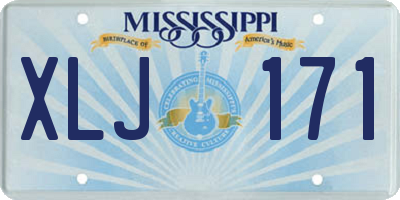MS license plate XLJ171