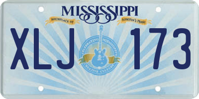 MS license plate XLJ173