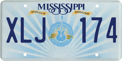 MS license plate XLJ174