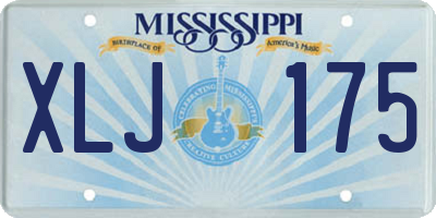 MS license plate XLJ175