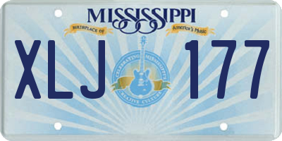 MS license plate XLJ177