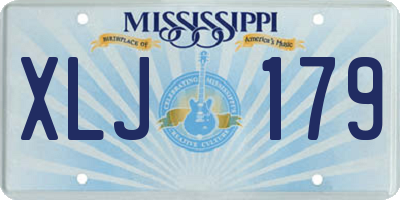 MS license plate XLJ179
