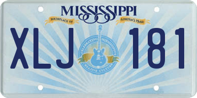MS license plate XLJ181