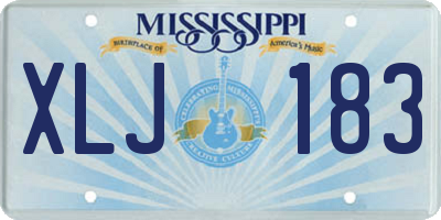 MS license plate XLJ183