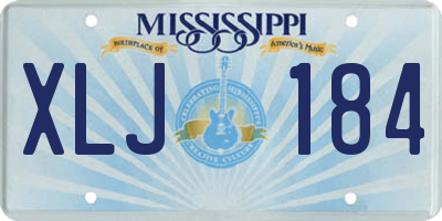 MS license plate XLJ184