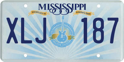 MS license plate XLJ187
