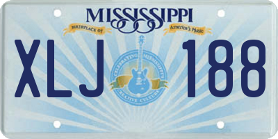 MS license plate XLJ188