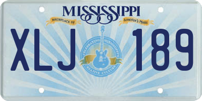 MS license plate XLJ189
