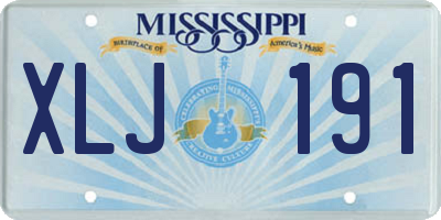 MS license plate XLJ191