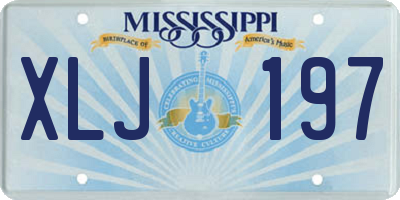 MS license plate XLJ197