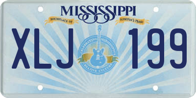 MS license plate XLJ199