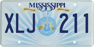 MS license plate XLJ211