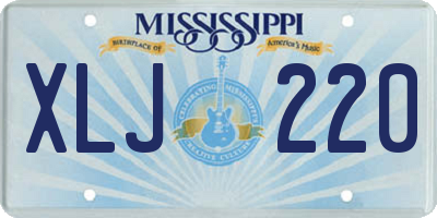 MS license plate XLJ220