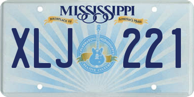 MS license plate XLJ221