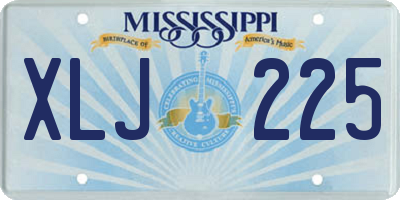 MS license plate XLJ225