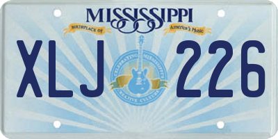 MS license plate XLJ226