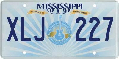 MS license plate XLJ227