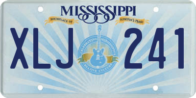 MS license plate XLJ241