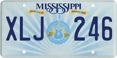 MS license plate XLJ246